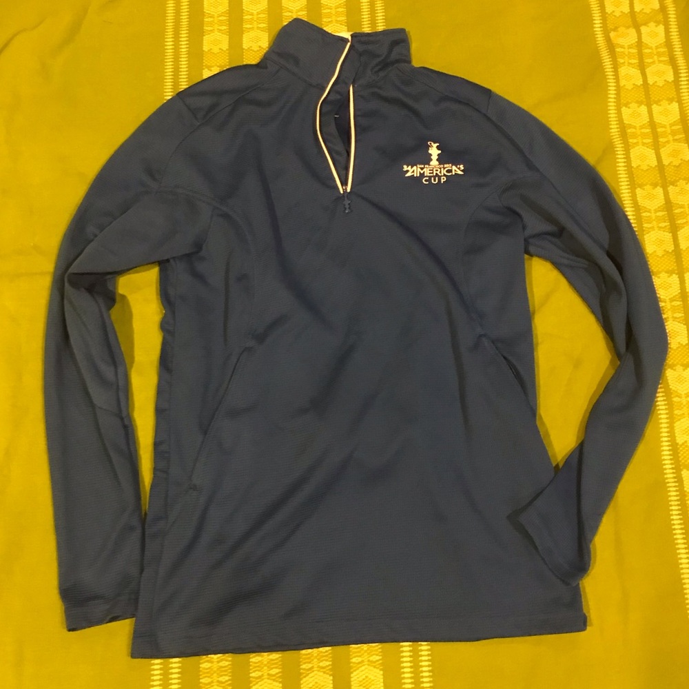 Men's Blue Half-Zip Shirt